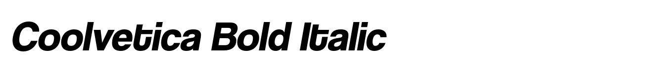 Coolvetica Bold Italic